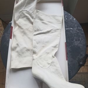 White leather Yin Handmade boots